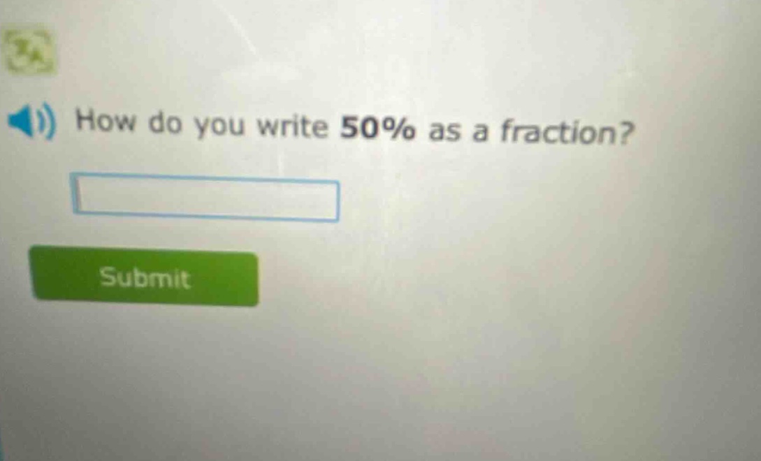 how do you write 50% as a fraction?