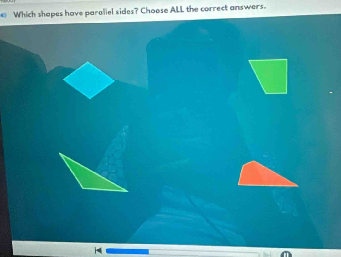 which shapes have parallel sides? choose all the correct answers.