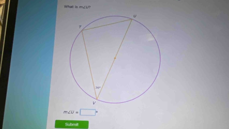 what is m∠u? m∠u = °
