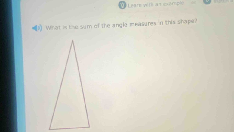 what is the sum of the angle measures in this shape?