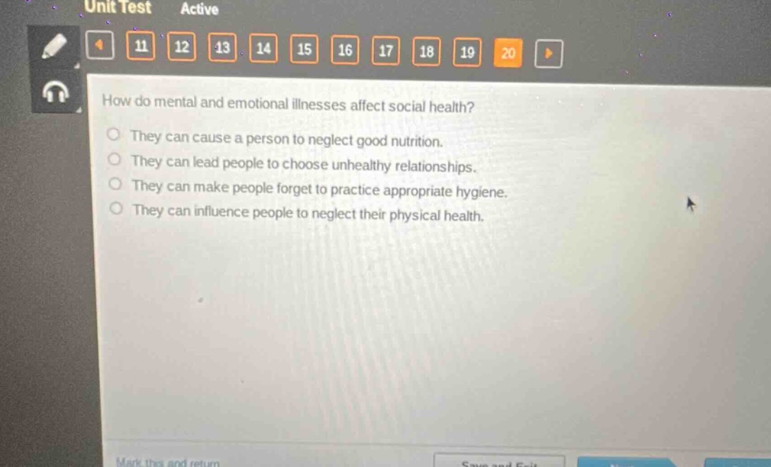how do mental and emotional illnesses affect social health? they can cause a person to neglect good nutrition. they can lead people to choose unhealthy relationships. they can make people forget to practice appropriate hygiene. they can influence people to neglect their physical health.