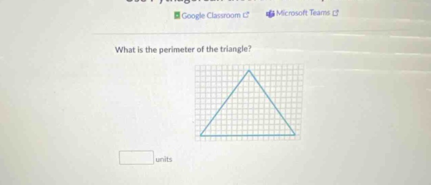 what is the perimeter of the triangle? units