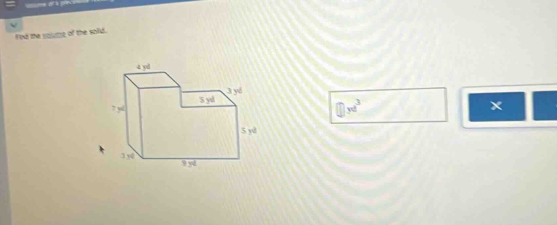 find the volume of the solid.