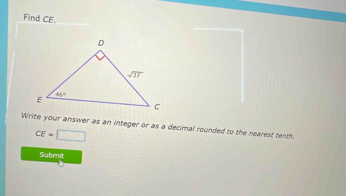 find ce. write your answer as an integer or as a decimal rounded to the nearest tenth. ce =