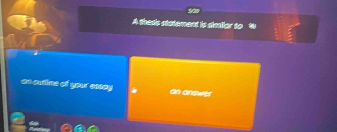 a thesis statement is similar to an outline of your essay an answer