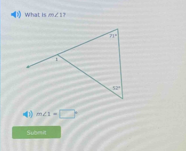 what is m∠1? m∠1 = °
