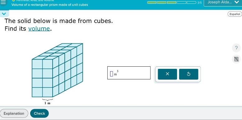 the solid below is made from cubes. find its volume.