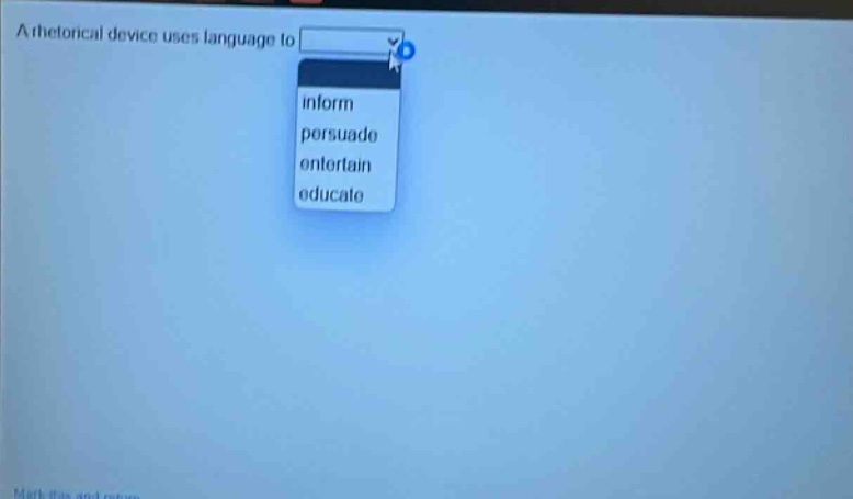 a rhetorical device uses language to