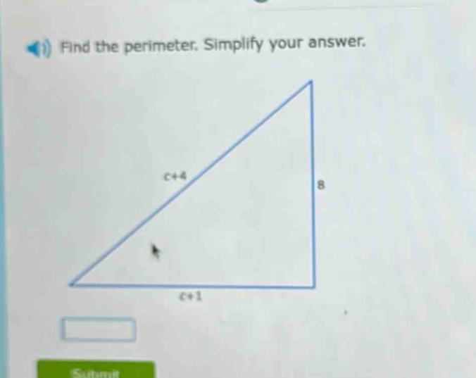 find the perimeter. simplify your answer.
