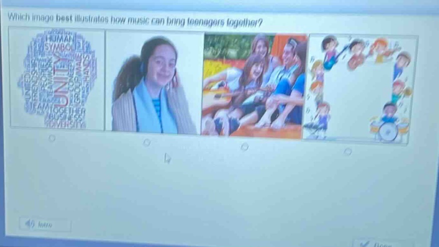 which image best illustrates how music can bring teenagers together?