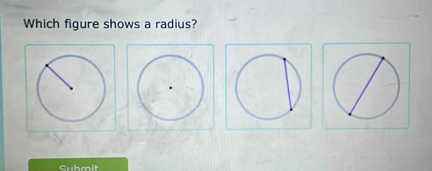 which figure shows a radius?