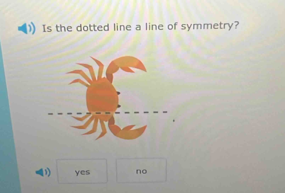 is the dotted line a line of symmetry? yes no