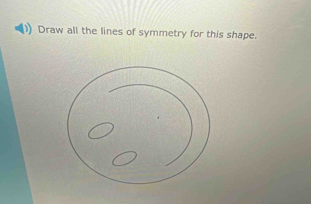 draw all the lines of symmetry for this shape.