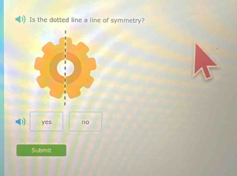 is the dotted line a line of symmetry? yes no submit