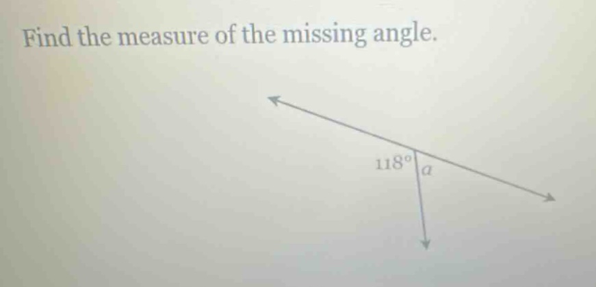 find the measure of the missing angle.