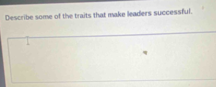 describe some of the traits that make leaders successful.