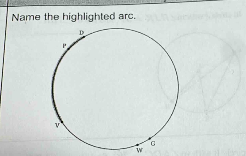 name the highlighted arc.