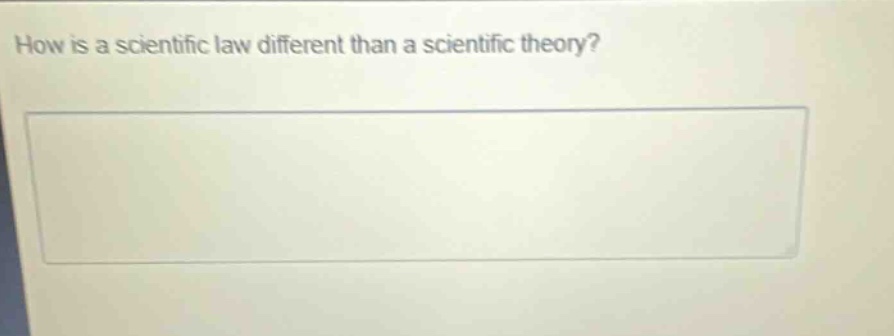 how is a scientific law different than a scientific theory?