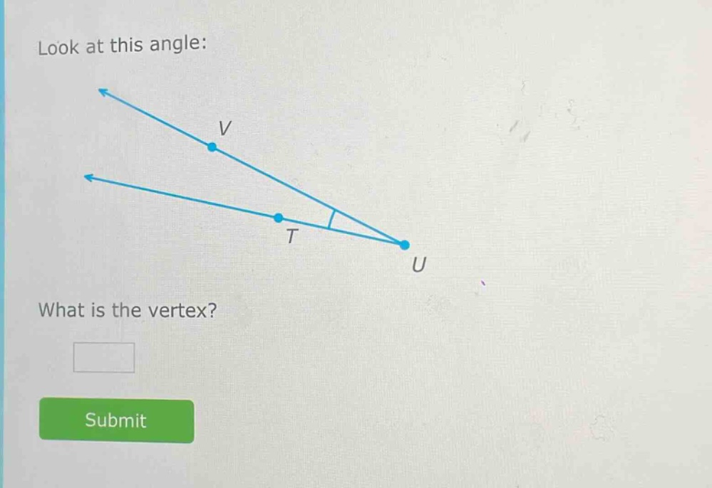 look at this angle: what is the vertex?