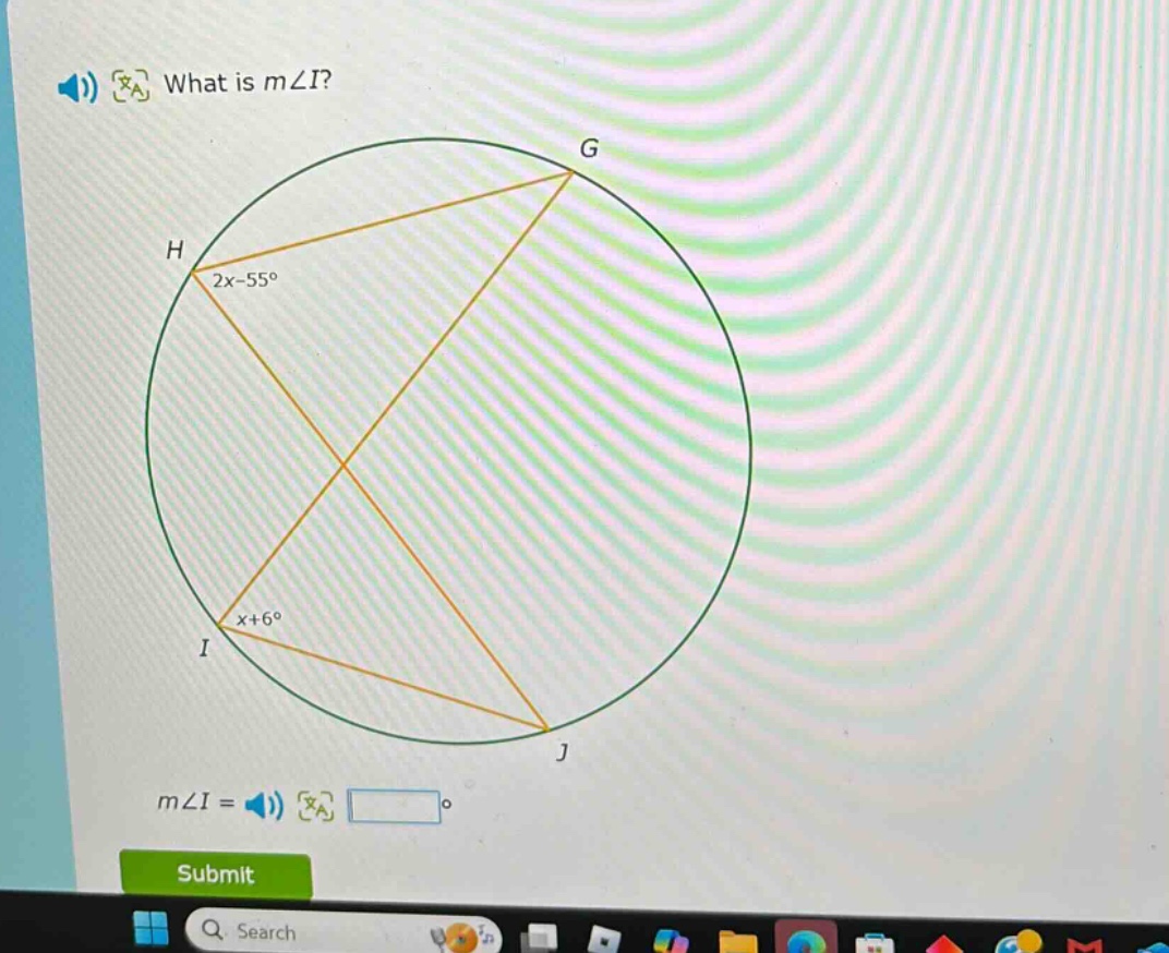 what is m∠i? m∠i = °