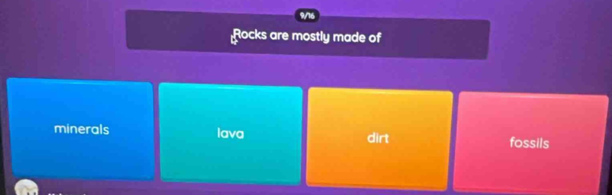 rocks are mostly made of minerals lava dirt fossils