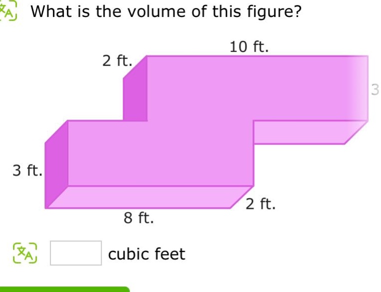what is the volume of this figure? cubic feet