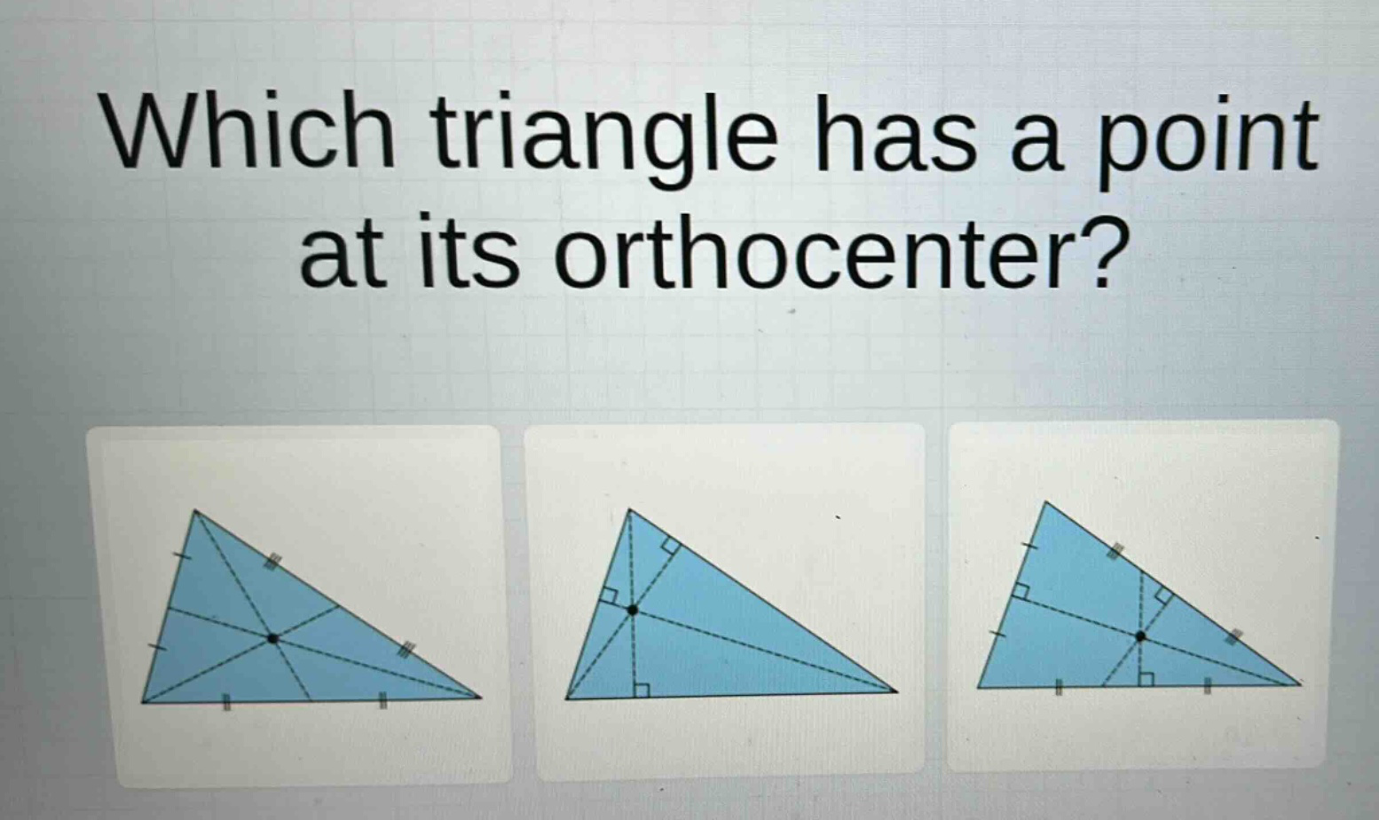 which triangle has a point at its orthocenter?