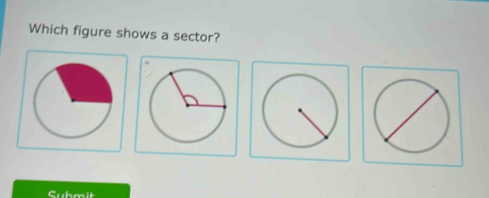 which figure shows a sector?