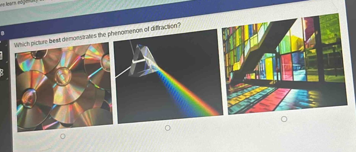 which picture best demonstrates the phenomenon of diffraction?