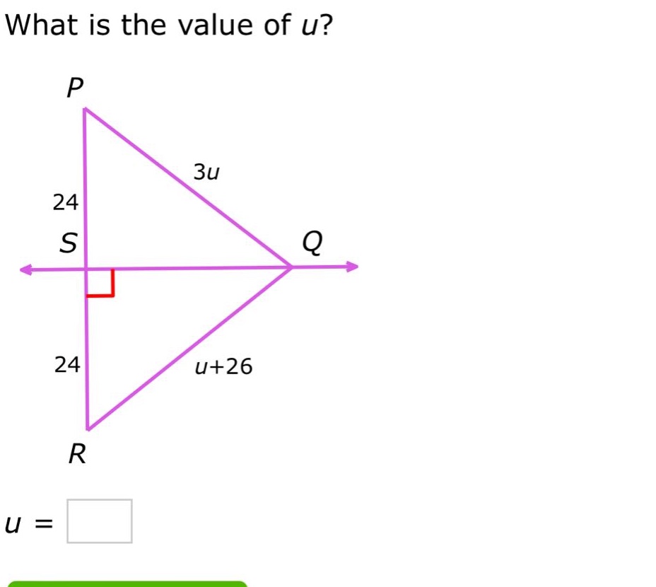 what is the value of u? u =