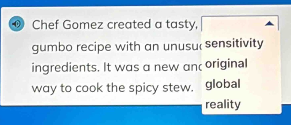 chef gomez created a tasty, gumbo recipe with an unusu ingredients. it was a new and way to cook the spicy stew. sensitivity original global reality