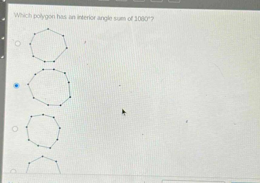 which polygon has an interior angle sum of 1080°?
