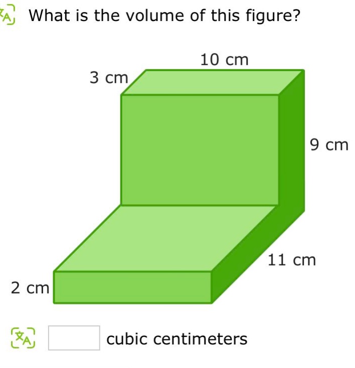 what is the volume of this figure? cubic centimeters