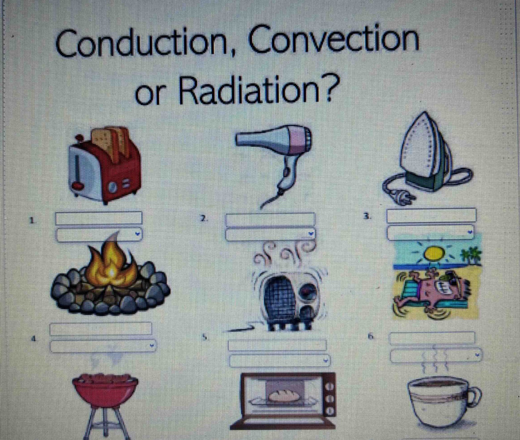 conduction, convection or radiation?