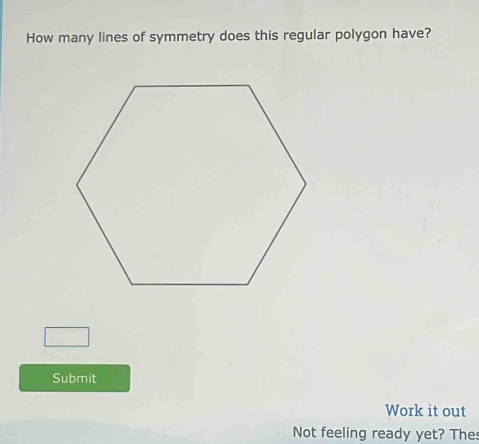 how many lines of symmetry does this regular polygon have?