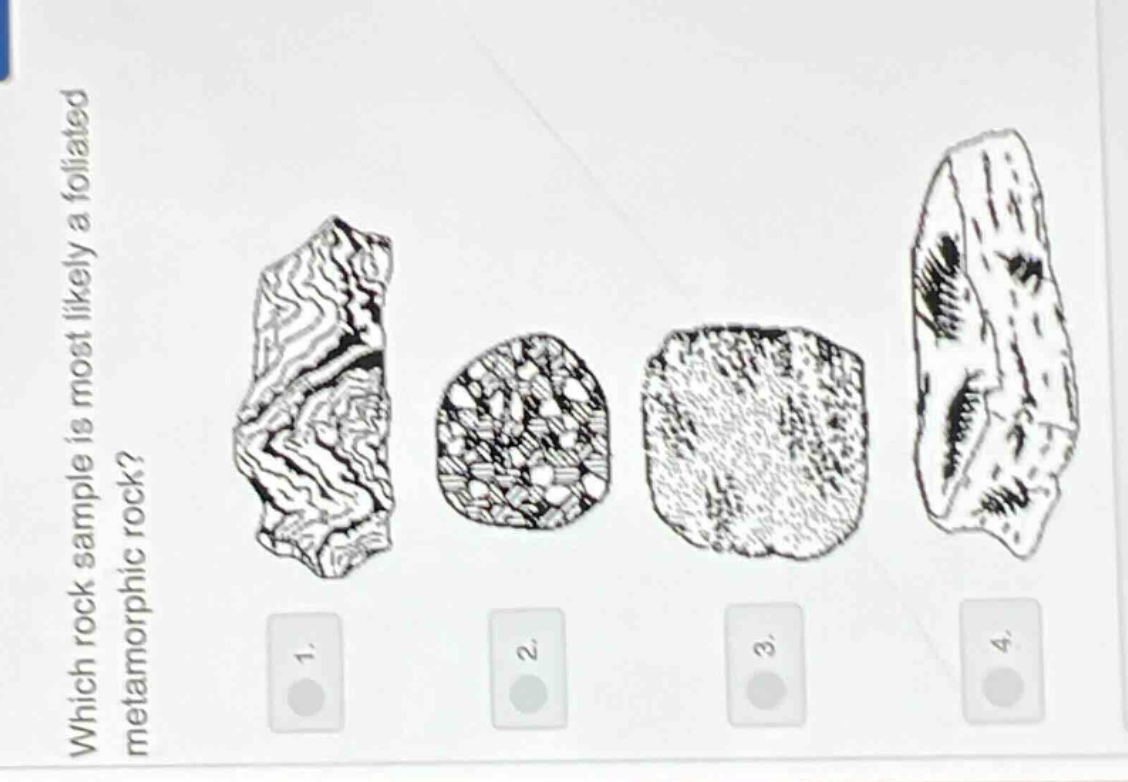 which rock sample is most likely a foliated metamorphic rock?