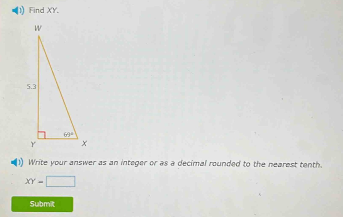 find xy. write your answer as an integer or as a decimal rounded to the nearest tenth. xy =