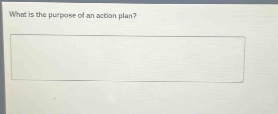 what is the purpose of an action plan?