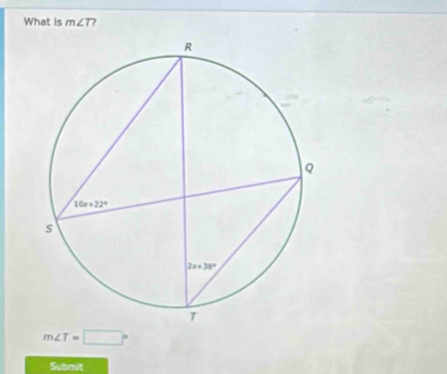 what is m∠t? m∠t =