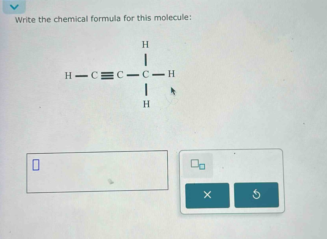 write the chemical formula for this molecule: