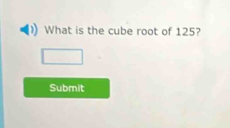 what is the cube root of 125?