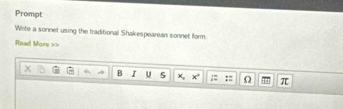prompt write a sonnet using the traditional shakespearean sonnet form. read more >>
