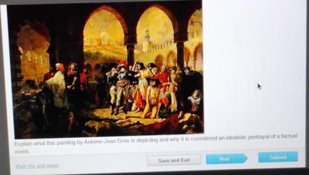 explain what this painting by antoine - jean gros is depicting and why it is considered an idealistic portrayal of a factual event.