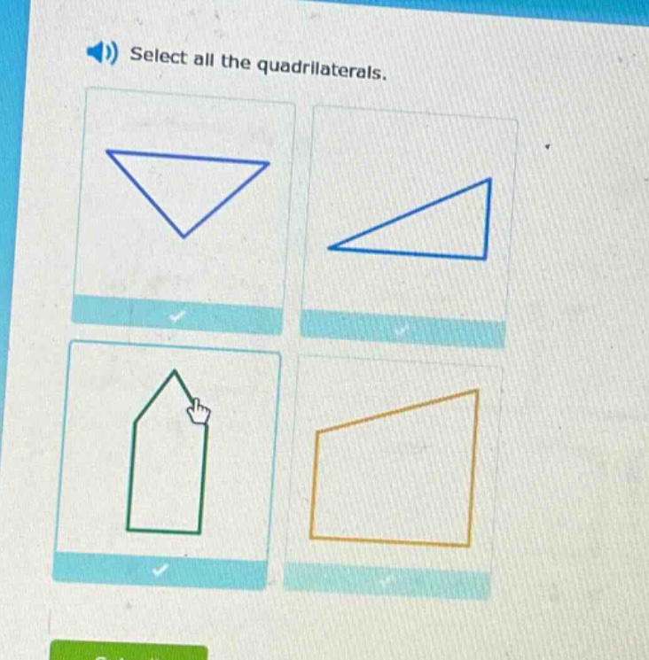 select all the quadrilaterals.