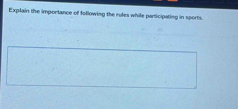 explain the importance of following the rules while participating in sports.