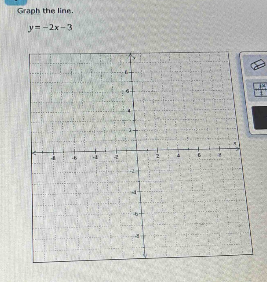 graph the line. y = -2x - 3
