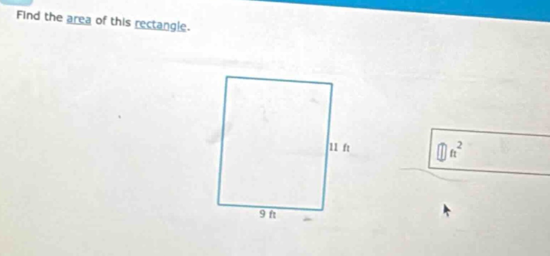 find the area of this rectangle.