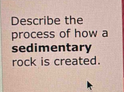 describe the process of how a sedimentary rock is created.