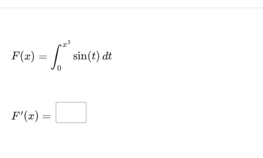 f(x)=∫₀ˣ³sin(t)dt\nf(x)=□