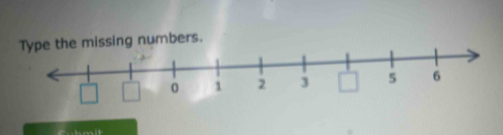 type the missing numbers.